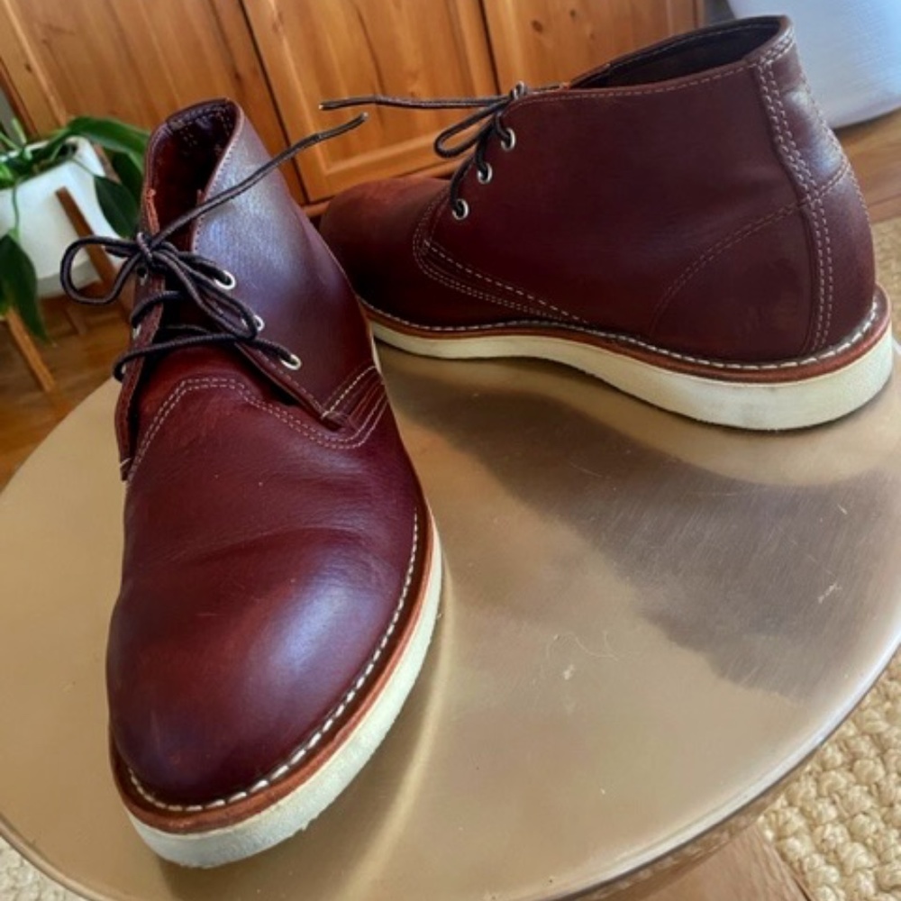 Red Wing MEN'S CHUKKA IN BRIAR OIL-SLICK LEATHER Sz. 10